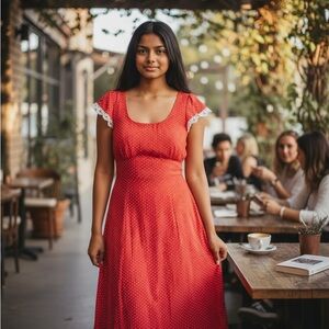 Wild Fable Red Polka Dot Women's Pajama Dress